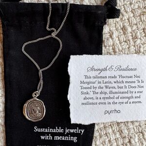 Pyrrha sterling Pendant with chain - strength & resilience